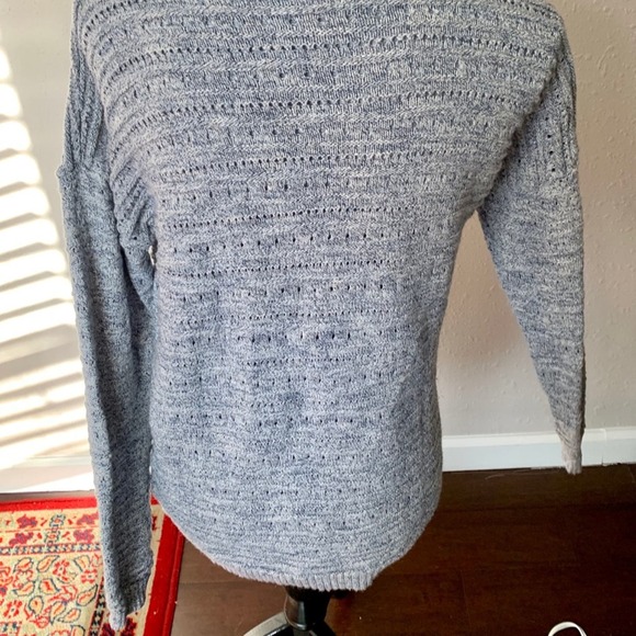 Leo & Nicole Blue & White Long Sleeve Sweater - Picture 5 of 8